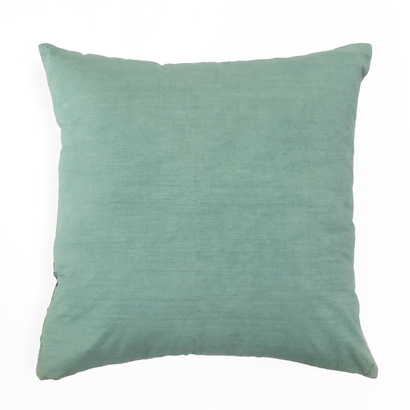 Chevron Silk Throw Pillow, Saffron/ Ecru