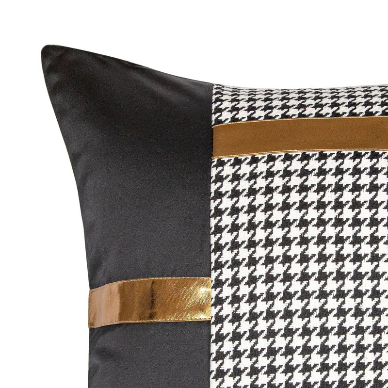 Houndstooth Square  Pillow Cover