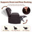 Manual Recliner Chair for Adults - 135° Front & Rear Adjustable, with Heating & Massage, Side Storage Pockets & Remote Control-515889431