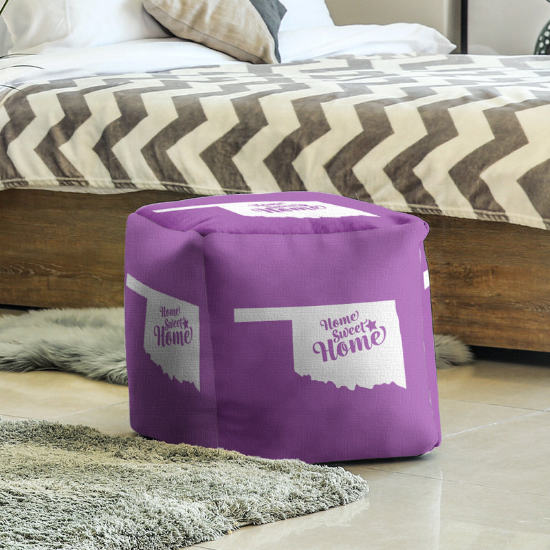 Repose-pieds à cubes tulsa doux home, Violet