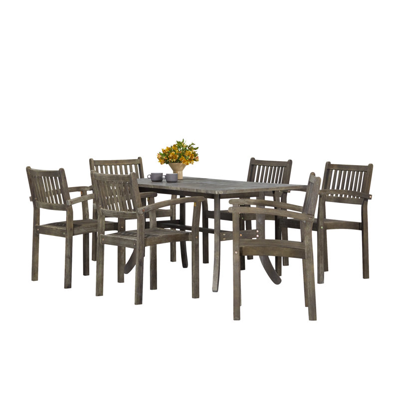 Ensemble de table et chaises empilables Hakan, 6