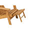 Chaise Adirondack d'extérieur pliante en bois avec repose-pieds rétractable, dossier et siège pré-assemblés, chaise de patio en bois