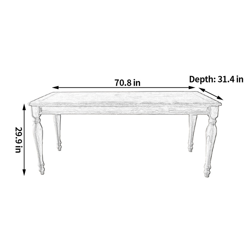 Altamae, H 29,9 po x L 70,8 po x l 31,4 po