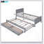 Lit plateforme élégant avec lit gigogne et tiroirs, parfait pour les chambres à coucher modernes et les chambres d'amis, combinant fonctionnalité et esthétique