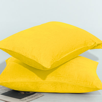 Taies d'oreiller pour tout-petits, taies d'oreiller de couleur unie en velours à fermeture à glissière, 13 x 18 pouces - NTBAY