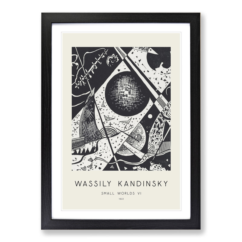 Small Worlds VI by Wassily Kandinsky - Picture Frame Painting, 48cm H x 36cm W x 2cm D, Black