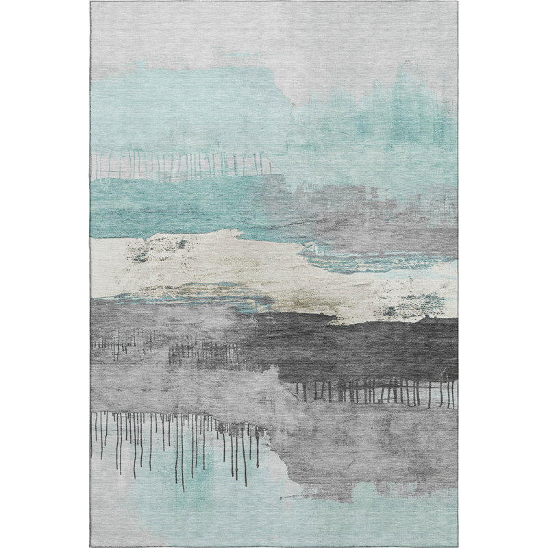 Premium Machine Washable Fairwood AMF1880 Modern Rug, Rectangle 10' x 14'