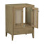 24" Bathroom Vanity without Sink, Base Only, Rattan Cabinet with Doors and Drawer, Solid Frame and MDF Board, Natural