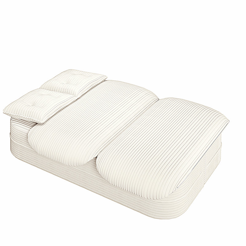 Lit de 78,7 po avec 21 couvertures, fond glissant, velours côtelé doux, idéal pour une fonction convertible pliable moderne de bureau, 2 coussins fonctionnels, éponge à haute résilience, convenant à la maison