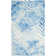 Dip Dye Hand Tufted Wool/Cotton Geometric Rug in Ivory/Blue