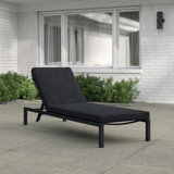 Altje Outdoor Metal Chaise Lounge , Cushion Included