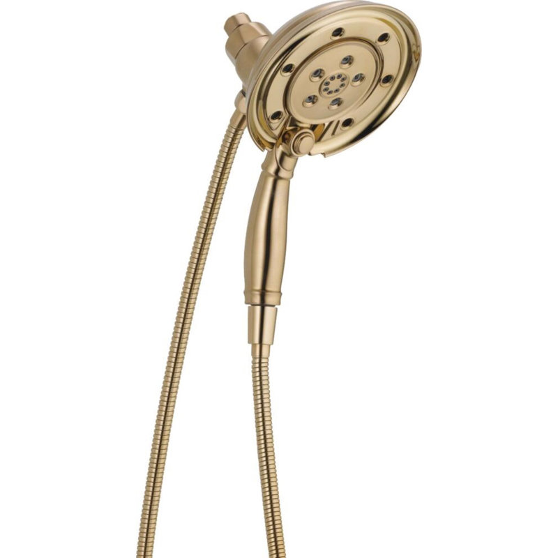 Universal Showering Components Multi Function Handheld Shower Head with H2okinetic Technology, Brilliance Champagne Bronze