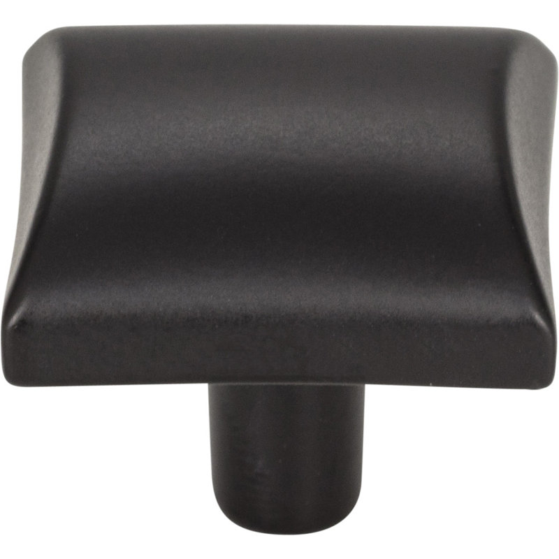 Glendale 1 1/8" Length Square Knob, Matte Black
