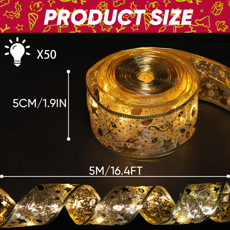 Indoor / Outdoor String Lights, 5cm H x 500cm W