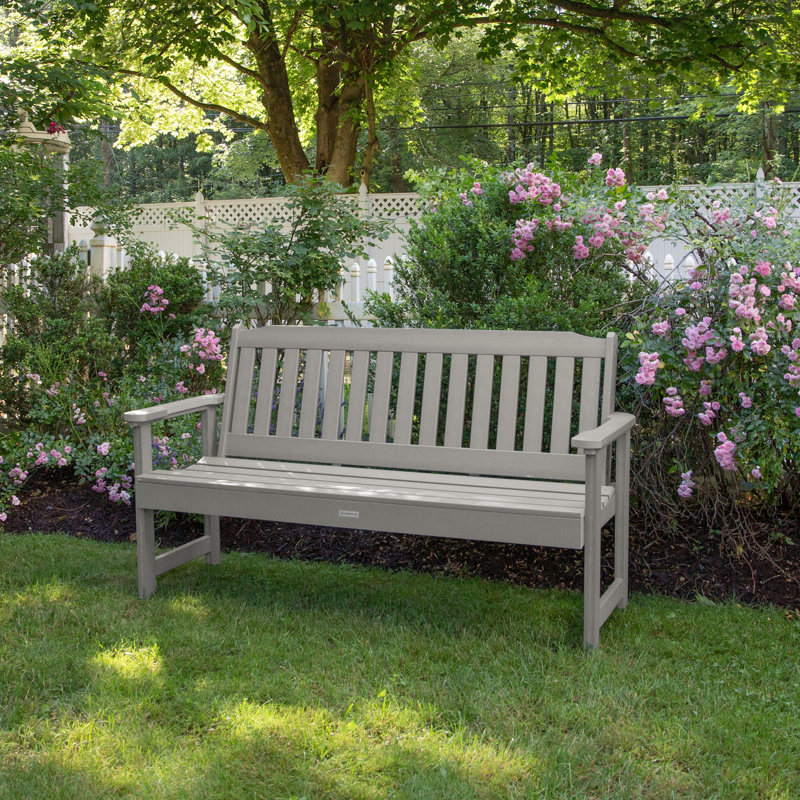 Banc de jardin en plastique Arbnora, Gris havre