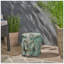 Tabouret de jardin éléphant, patine cuivre