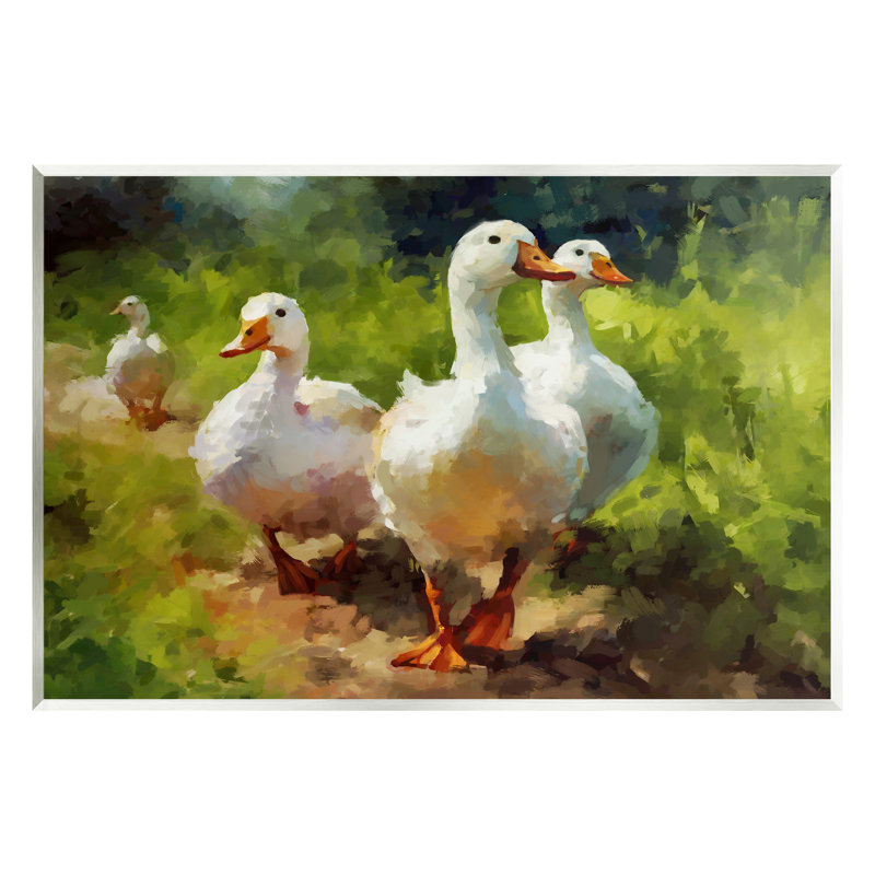 Az-076 - Famille de canards dans la nature par Ziwei Li, H 10 po x l 15 po x P 0,5 po