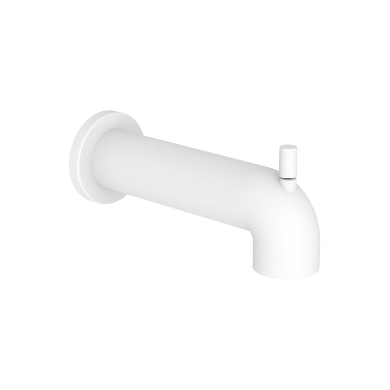 Bec de baignoire rond Simone en chrome poli, Chrome
