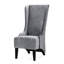 Fauteuil d'appoint en velours de 23,4 po de large, relaxant à haut dossier. Gris pour les espaces de vie. Pieds en bois. Rembourrage doux. Tissu de qualité supérieure. Éponge épaissie pour un confort durable. Chaise d'appoint moderne large. Confortable et fonctionnel.-488966316