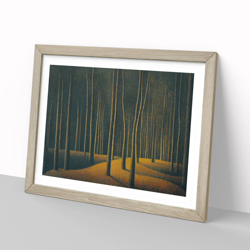 XH1022-633X An Extraordinary Forest - Single Picture Frame Print, 34cm H x 46cm W x 2cm D, Oak