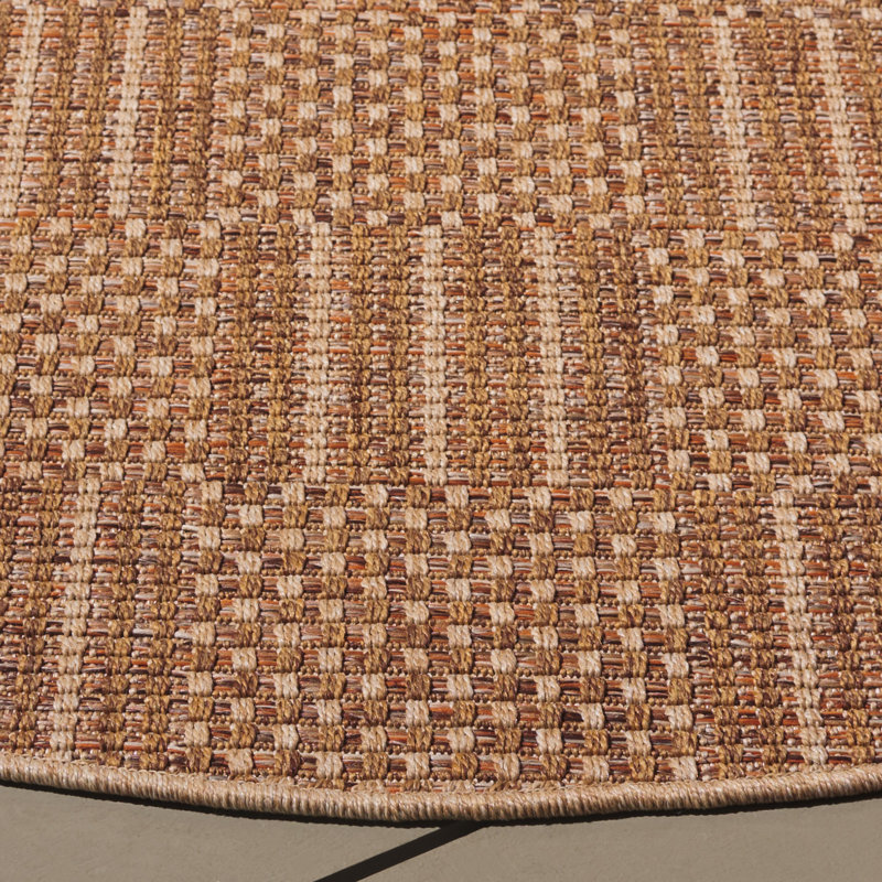 Tapis intérieur / extérieur en sisal Jhared, Rond 6 pi 7 po