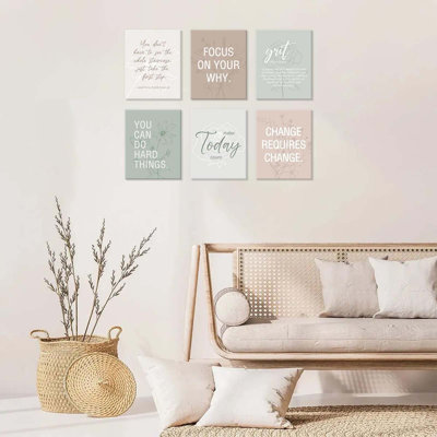 6 Piece Wrapped Canvas Wall Art