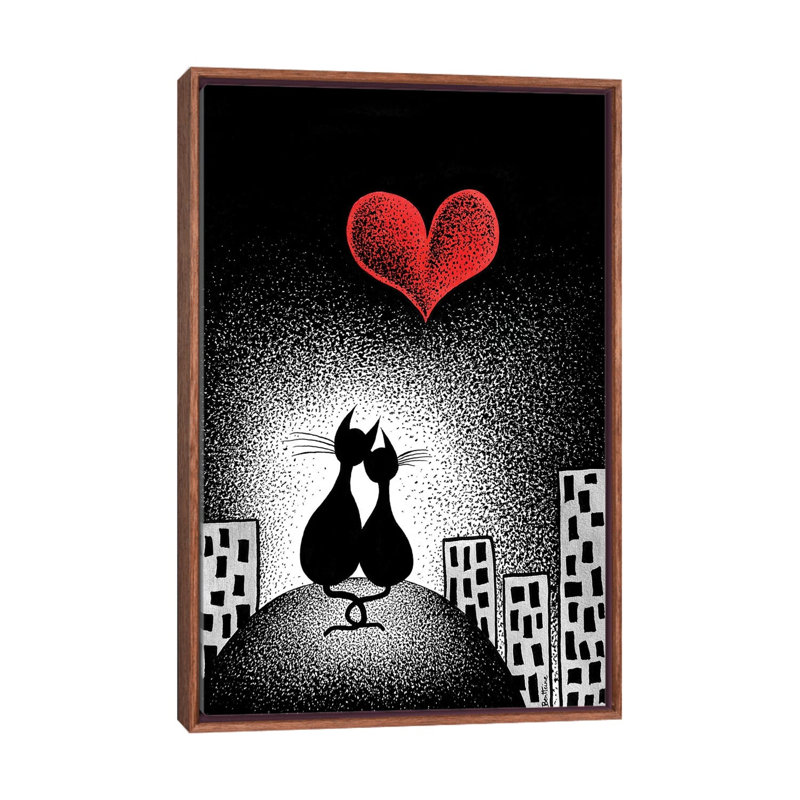 Faithfulness by Ben Heine - Print on Canvas, 66.04 cm H x 45.72 cm W, Classic Brown Wood Framed