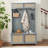 Clothes Hanger Hall Tree Storage Bench Shoe Rack For Entryway, Hall Tree With Bench And Shoe Storage-1182687060