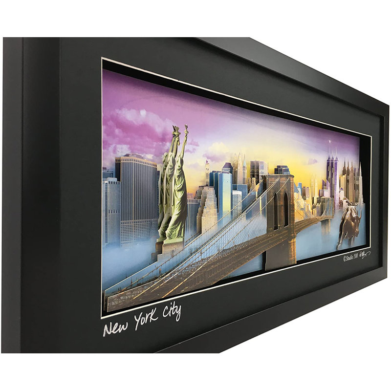 NYC Skyline at Night, impression rectangulaire 1 pièce