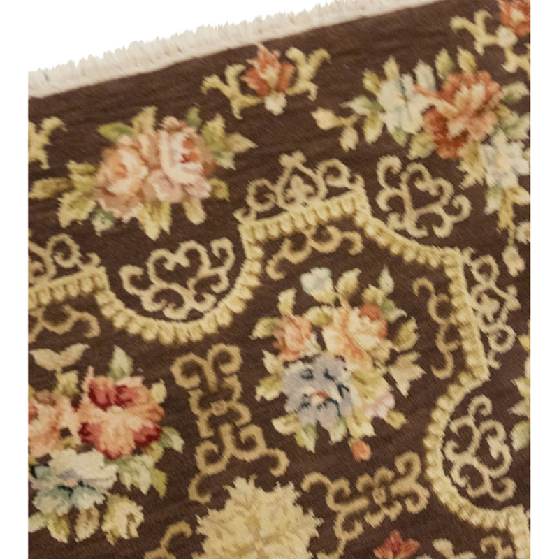 Handmade Silk and Wool Area Rug