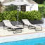 Chaise longue de piscine 2 pièces 2 pièces en maille respirante crème pour chaise longue de patio