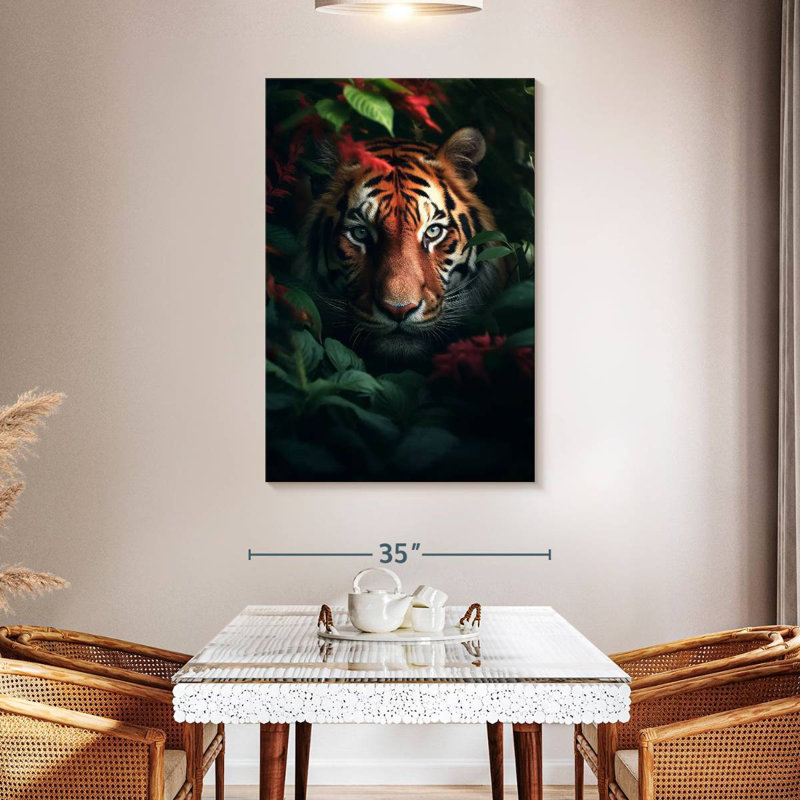 Brampt Tiger Flowers I, 30" H x 20" W