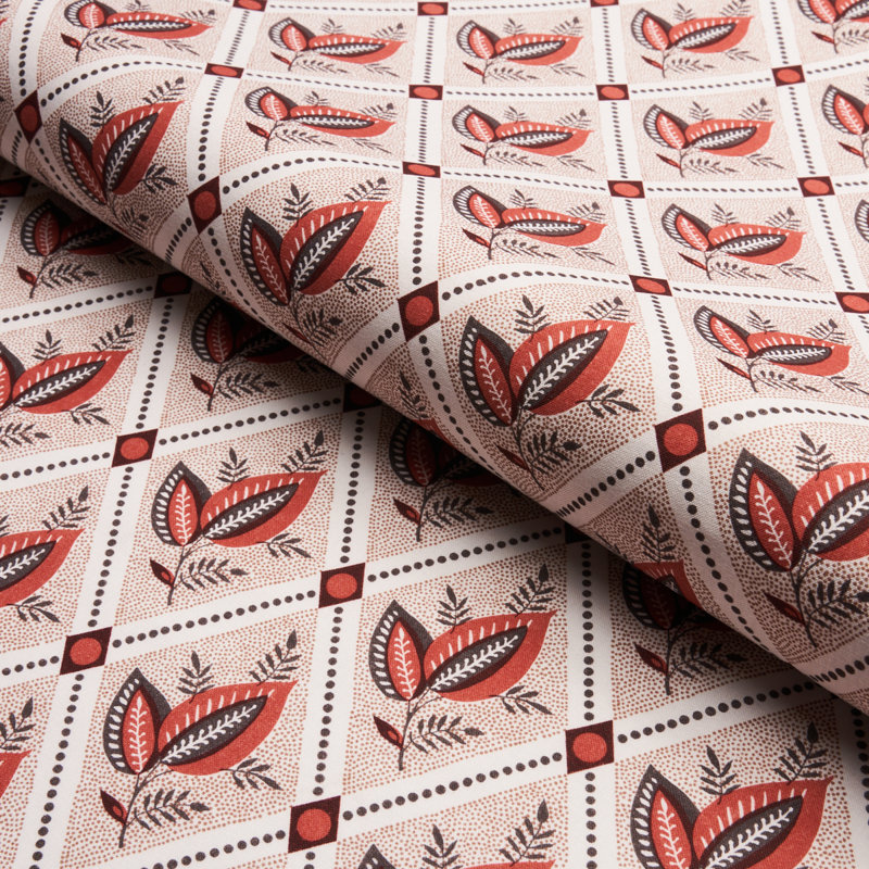 Basile Trellis Fabric, Spice/Carb