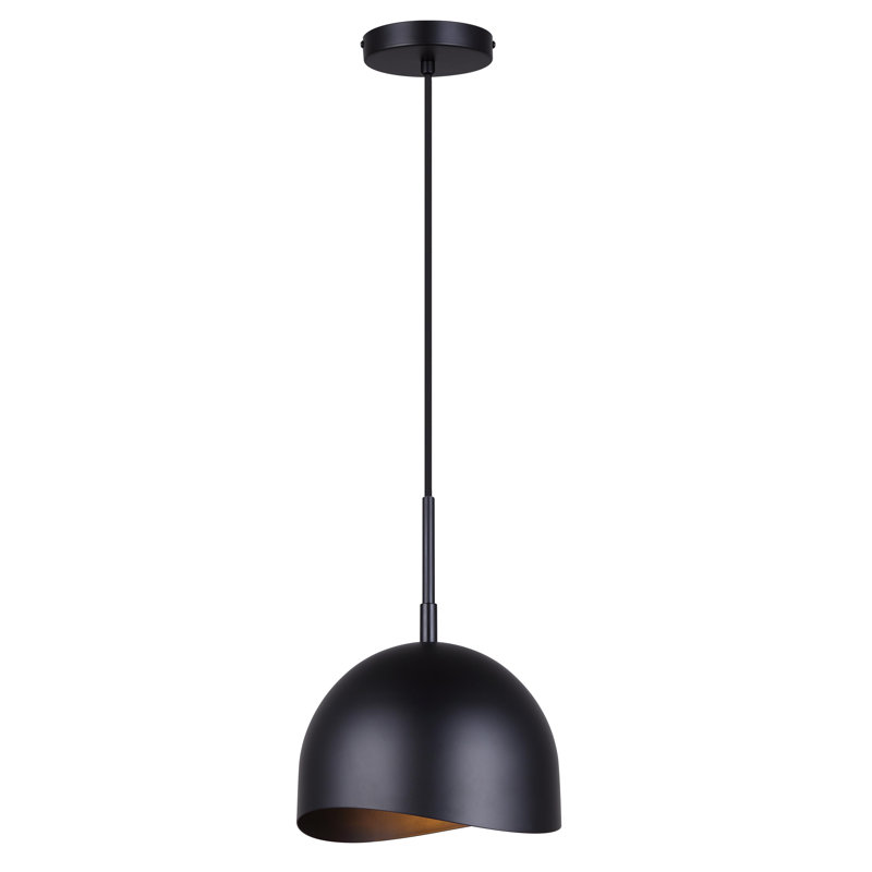 Eevan 1 - Light Bell Pendant, Black, 61.75" H x 9" W x 9" D