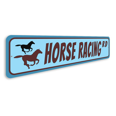 Plaque en aluminium de course de chevaux