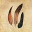 Trois plumes, impression carrée sur toile tendue-19560638-74875545-74875546