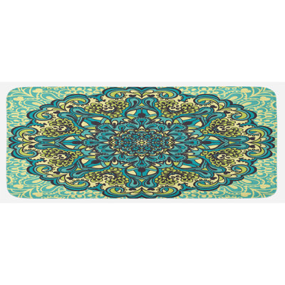 Traditional Solid Color Polyester Kitchen Mat