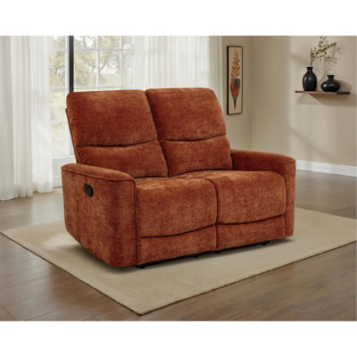 Trask Burnt Orange Reclining Loveseat