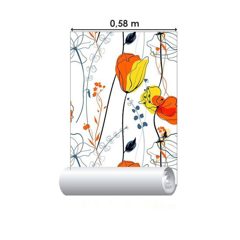 Caschera 126" L x 24" W Smooth Wallpaper Roll