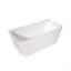 Baignoire de trempage autoportante 59 po en acrylique rectangulaire autoportante 59 po (blanc)