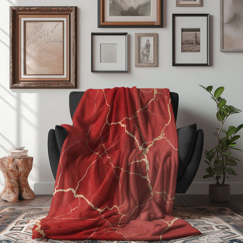 Marbre doré - couverture de qualité supérieure 1 pièce, L 50 po x L 60 po