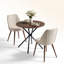 Ensemble de salle à manger rond 3 pièces de 80 cm avec chaises rembourrées pour petits espaces-1532160779-1532160821