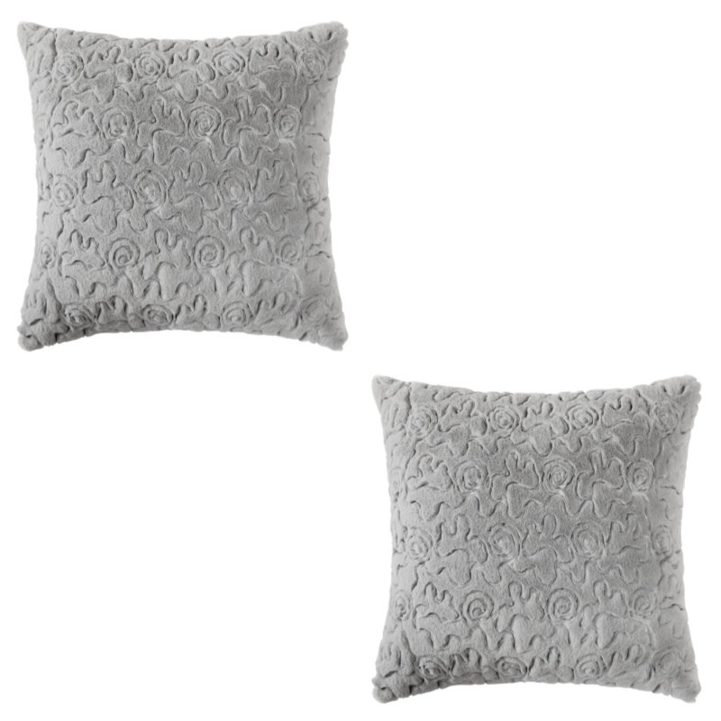 Housse de coussin , H 18 po x l 18 po, Gris
