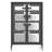 35.8" High Media Storage Cabinet with Wheels, Black Metal AV Stereo Console with Adjustable Shelves