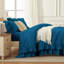 Ensemble d'édredon brun très grand et très grand lit (128 x 120 pouces), ensemble d'édredon à volants 3 pièces avec 2 taies d'oreiller, ensemble de lit toutes saisons en microfibre douce et moelleuse Farmhouse-124610099-124610125