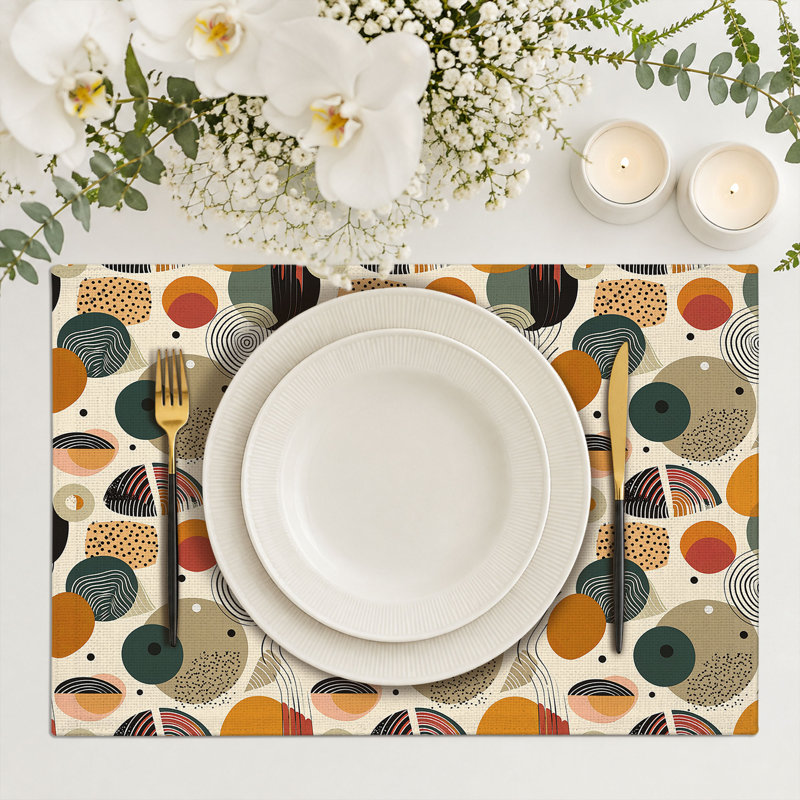 Rectangle Polyester Dining Table Placemat