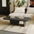51" Mid century Modern Rectangular Coffee Table, Solid Wood Coffee Table for Livingroom-990520720