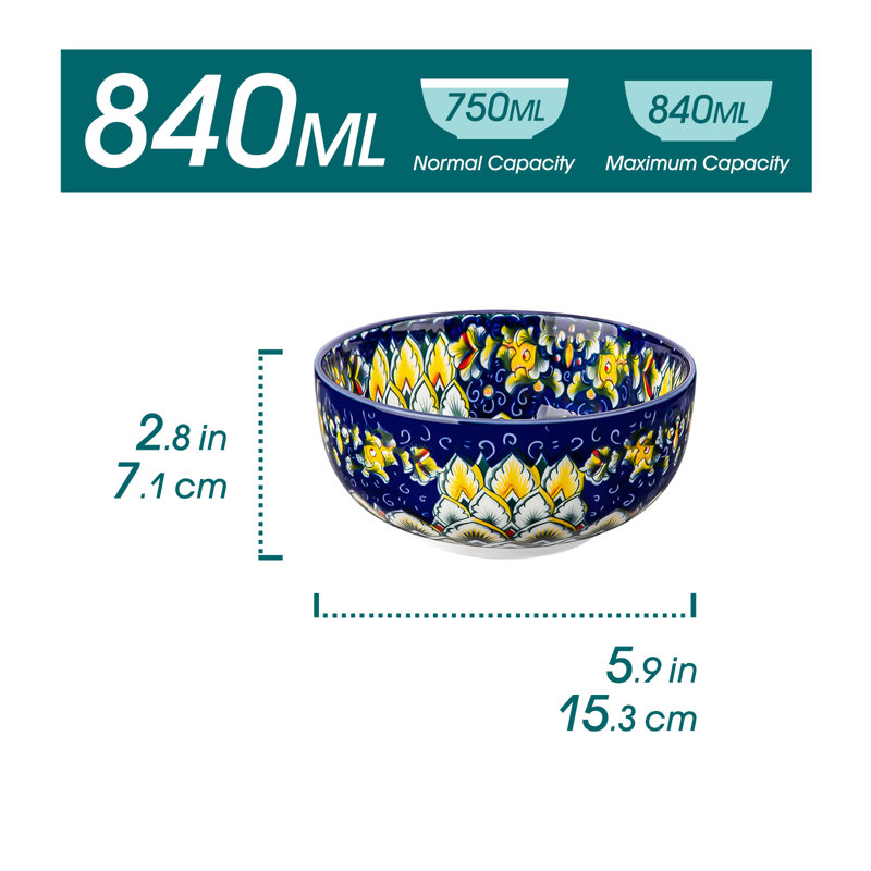 840ml Cereal Bowls Set of 6