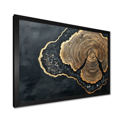 Abstract Wood Slide On Black Onyx Crystal I - Forest Wall Art