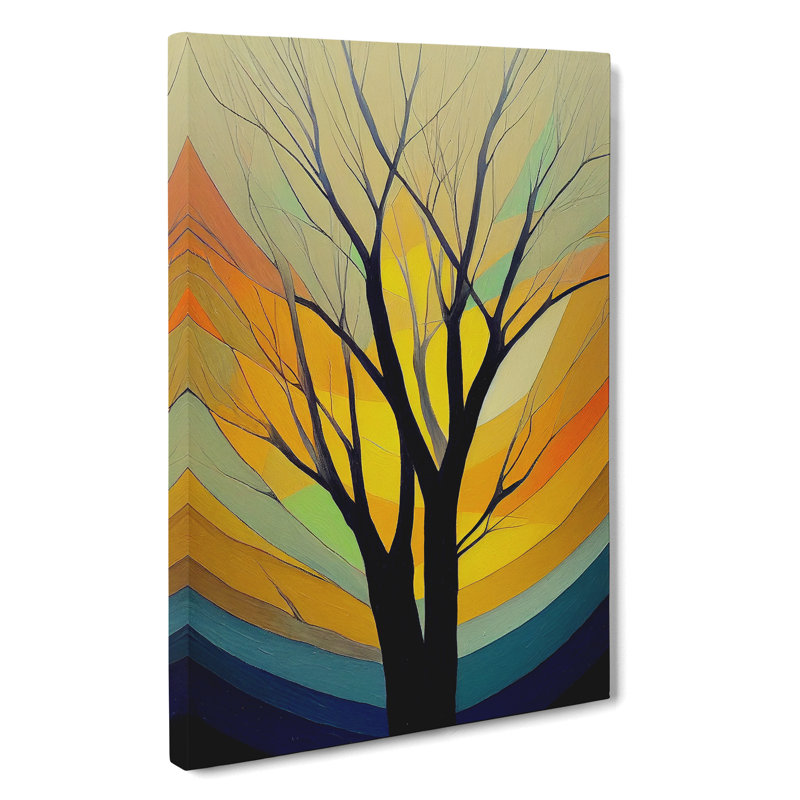 Abstract Vibrant Tree No.3 - Wrapped Canvas Print, 60cm H x 40cm W x 3cm D